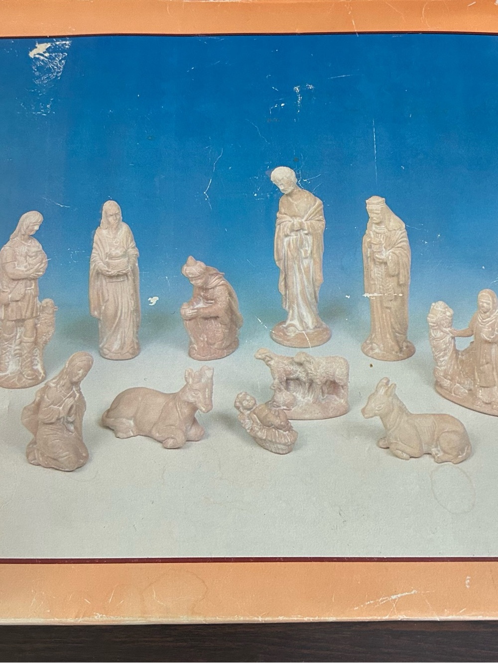 Vintage Terra Cotta nativity set